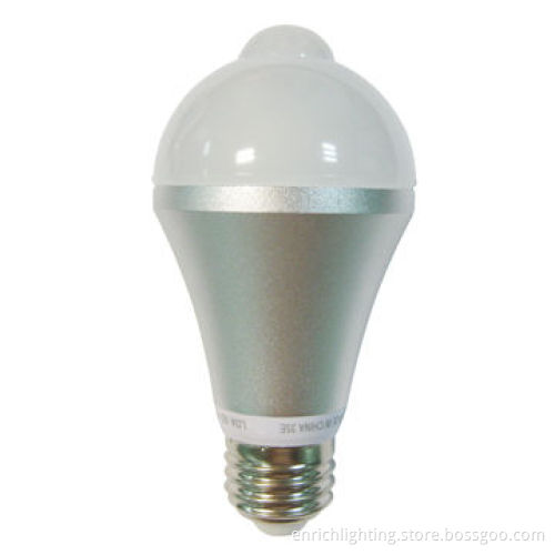 E27 LED Globe Bulb with Motion Sensor, 4m Sensing Distance, AC 220-240V